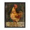 Stupell Industries Chicken on Rustic Background Floater Framed Canvas Wall Art Design by LSR Design Studio